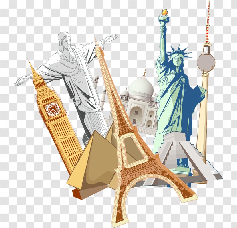 Architecture Illustration - Tourism - INTERNATIONAL Landmarks Transparent PNG