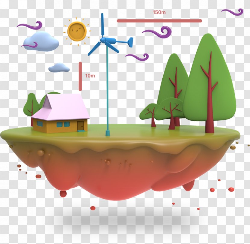 Wind Power Electricity Electrical Energy Turbine - Force Transparent PNG