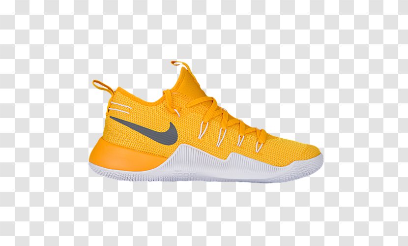 Basketball Shoe Nike Sports Shoes Yellow White - Tennis Transparent PNG