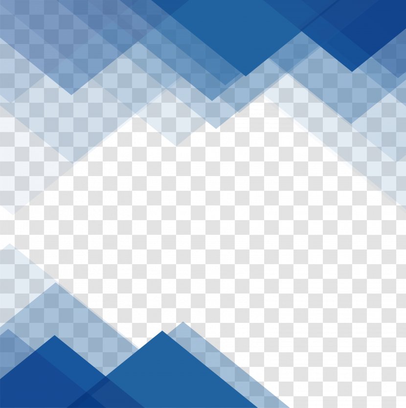 Wallpaper - Daytime - Blue Triangular Border Transparent PNG