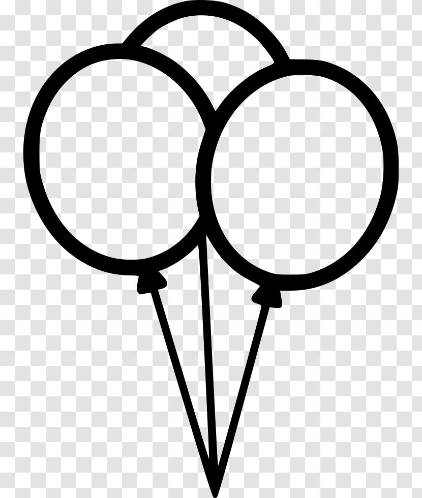 Hot Air Balloon Party Clip Art - Monochrome Transparent PNG