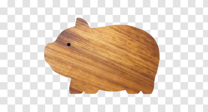 Knife Cutting Boards Wood Kitchen - Pig - Wooden Board Transparent PNG
