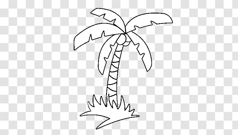 Drawing Arecaceae Coloring Book Hawaiian - White - Tree Paint Transparent PNG