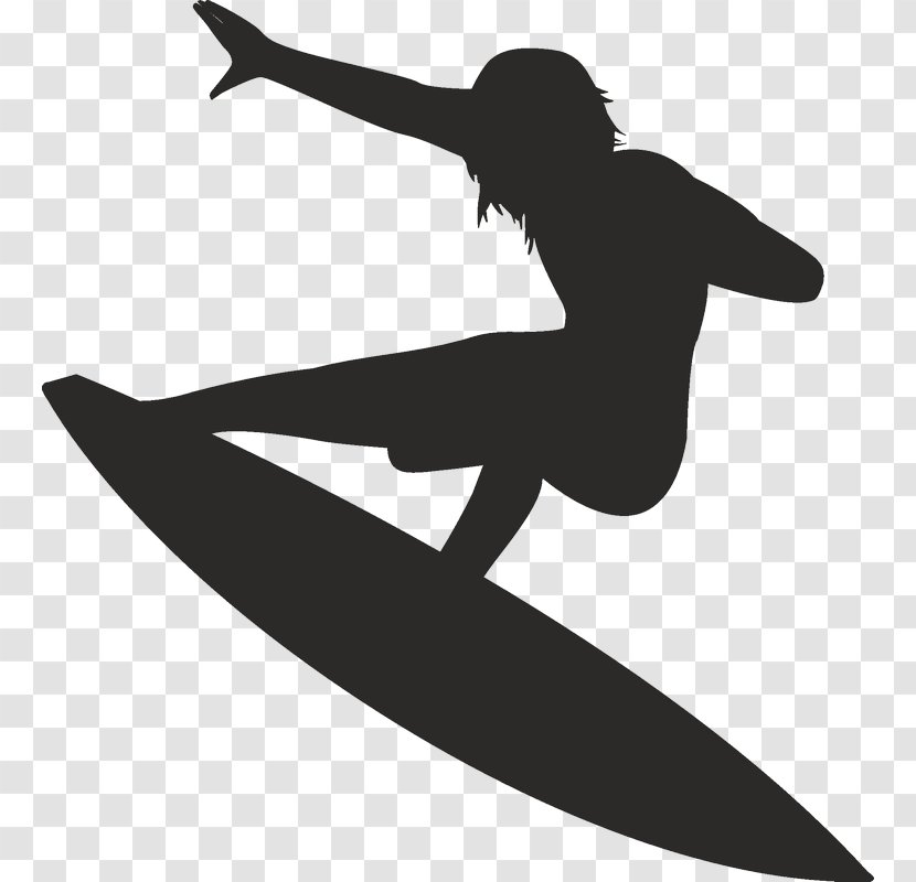 Silhouette Surfing Surfboard - Arm Transparent PNG