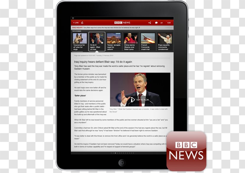 Multimedia Digital Journalism Brand Display Advertising - Electronics - Bbc World News Transparent PNG