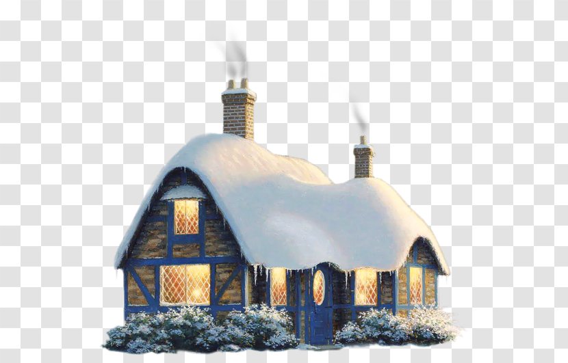 House Clip Art - Snow - European Style In Winter Transparent PNG