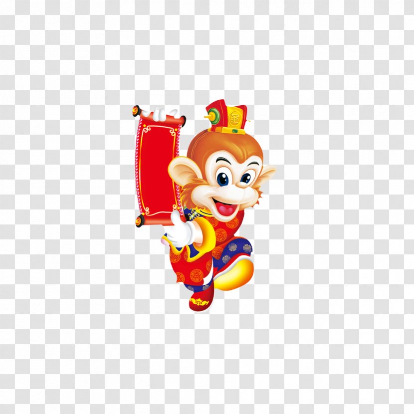 Cartoon Monkey - Festive Creative Transparent PNG