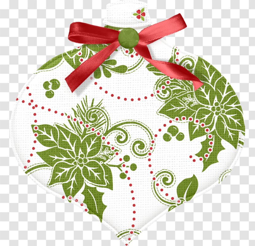 Red Ribbon Christmas Ornament - Sticker - Pattern Transparent PNG