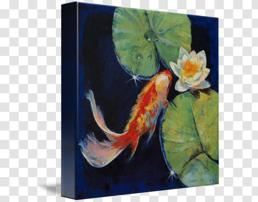Butterfly Koi Painting Canvas Artist - Paint Transparent PNG