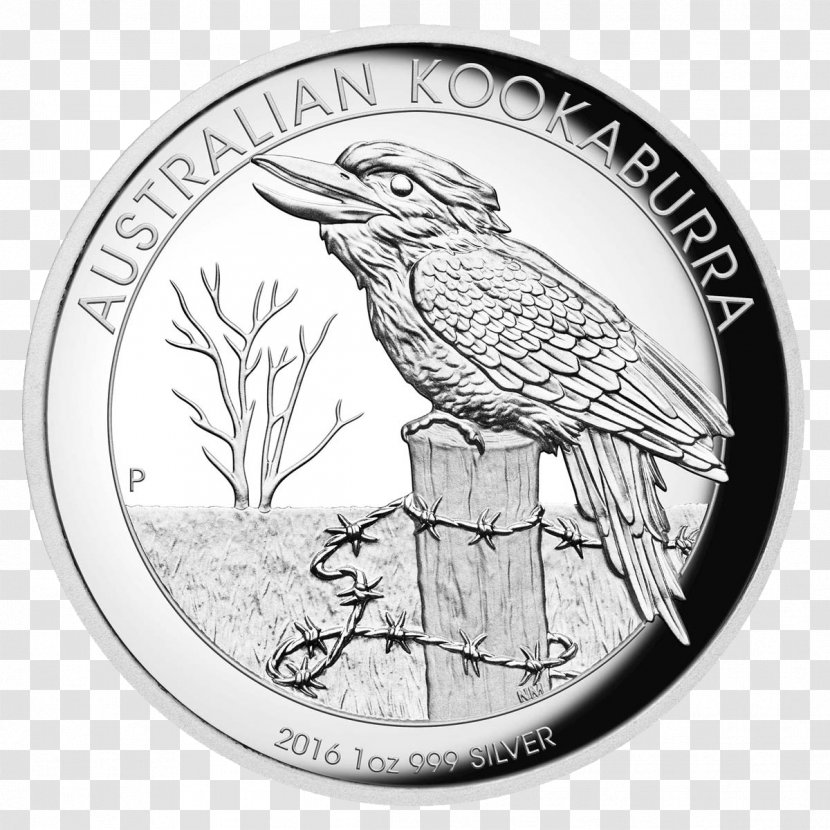 Perth Mint Royal Australian Silver Kookaburra Proof Coinage Coin - Currency Transparent PNG