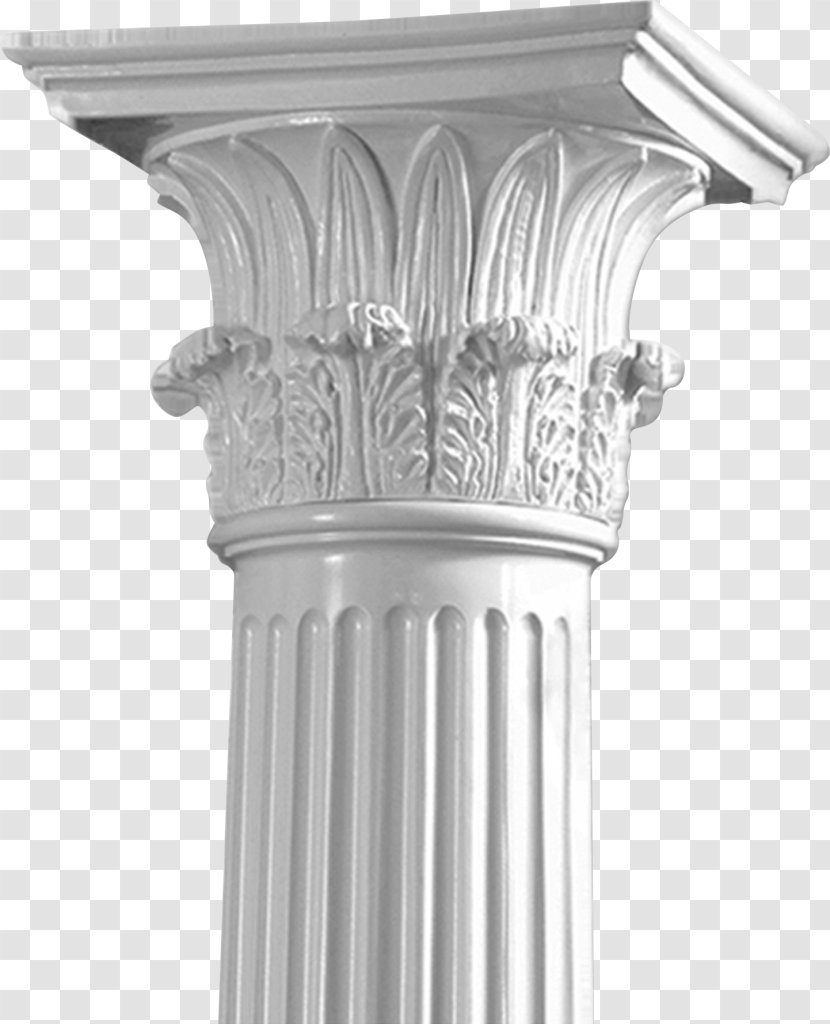Column Capital Fluting Corinthian Order Ionic - Greek Architectural Pillars Decorated Background Transparent PNG