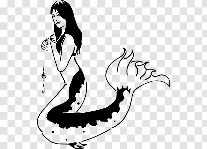 Clip Art - Silhouette - Mermaid Transparent PNG