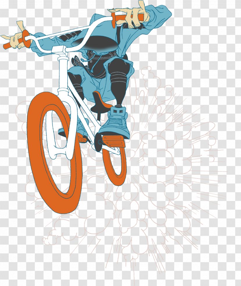 Bushi BMX Bike Illustration - Samurai Transparent PNG