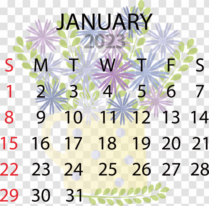 Calendar 2022 January Transparent PNG