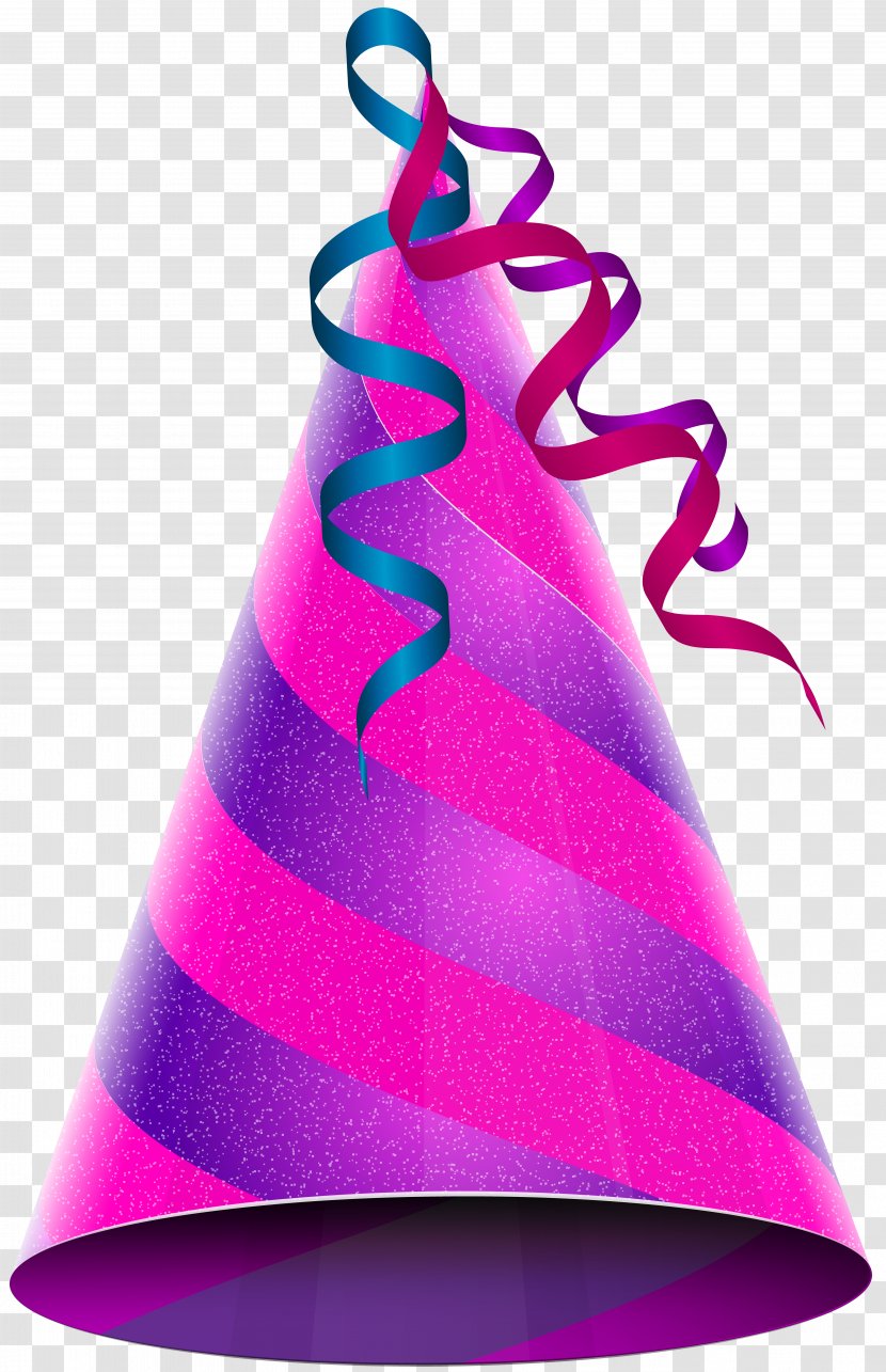Party Hat Birthday Clip Art - Blue Green - Purple Pink Image Transparent PNG