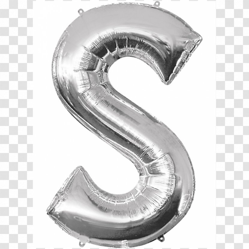 Balloon Alphabet Letter Silver Aluminium Foil Transparent PNG