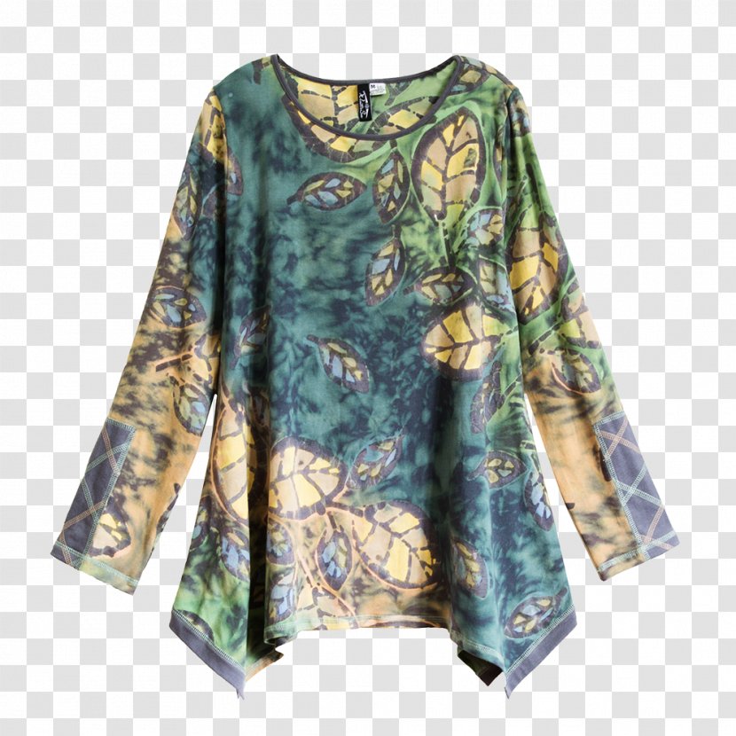 Sleeve Blouse Dress Neck Turquoise - Day - Hand Painted Mid-autumn Transparent PNG
