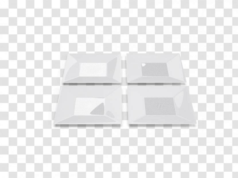 Rectangle - White - Ceramic Tableware Transparent PNG