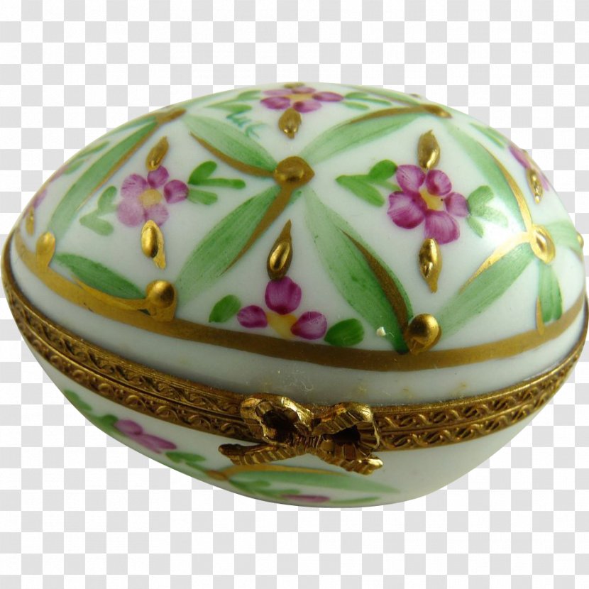 Limoges Porcelain Pottery Christmas Ornament - Price - Hand Painted Floral Background Transparent PNG