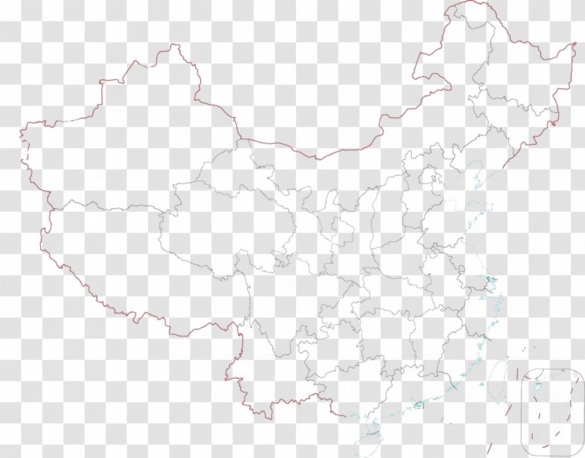 China Map Line White Tuberculosis - Area Transparent PNG