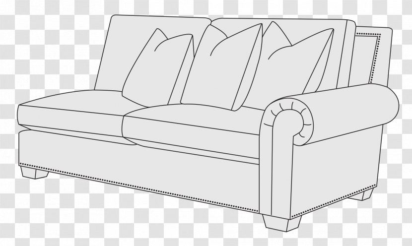 Couch Chair - Black And White Transparent PNG