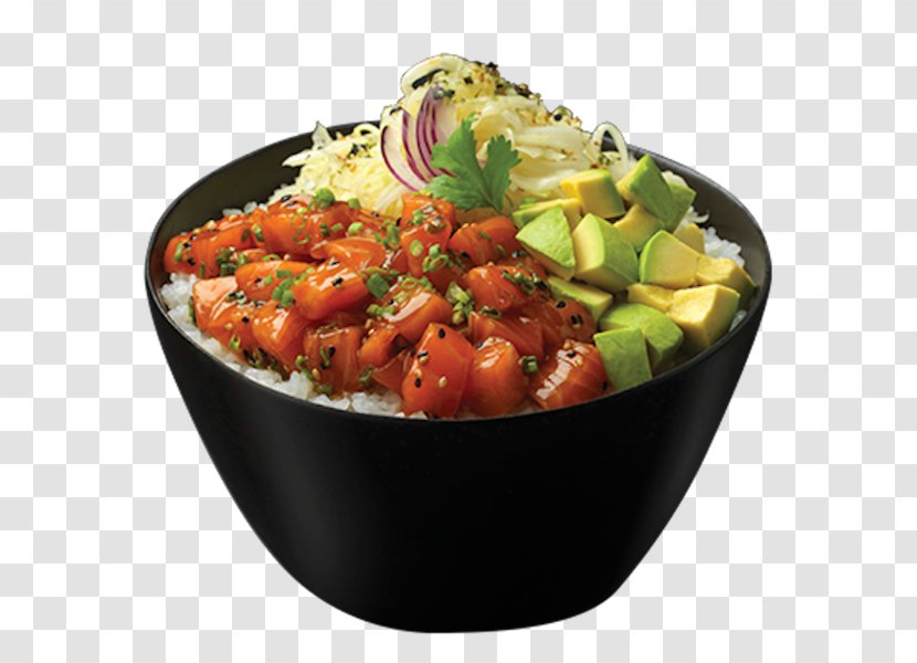 Poke Vegetarian Cuisine Sushi Salmon Teriyaki - Rice Transparent PNG