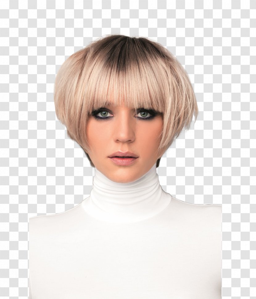 Blond Bob Cut Hairstyle Bangs - Wig - Hair Transparent PNG