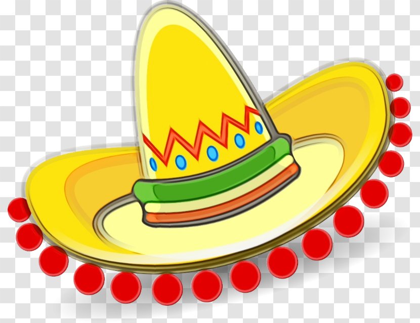 Cartoon Party Hat - Yellow - Costume Transparent PNG