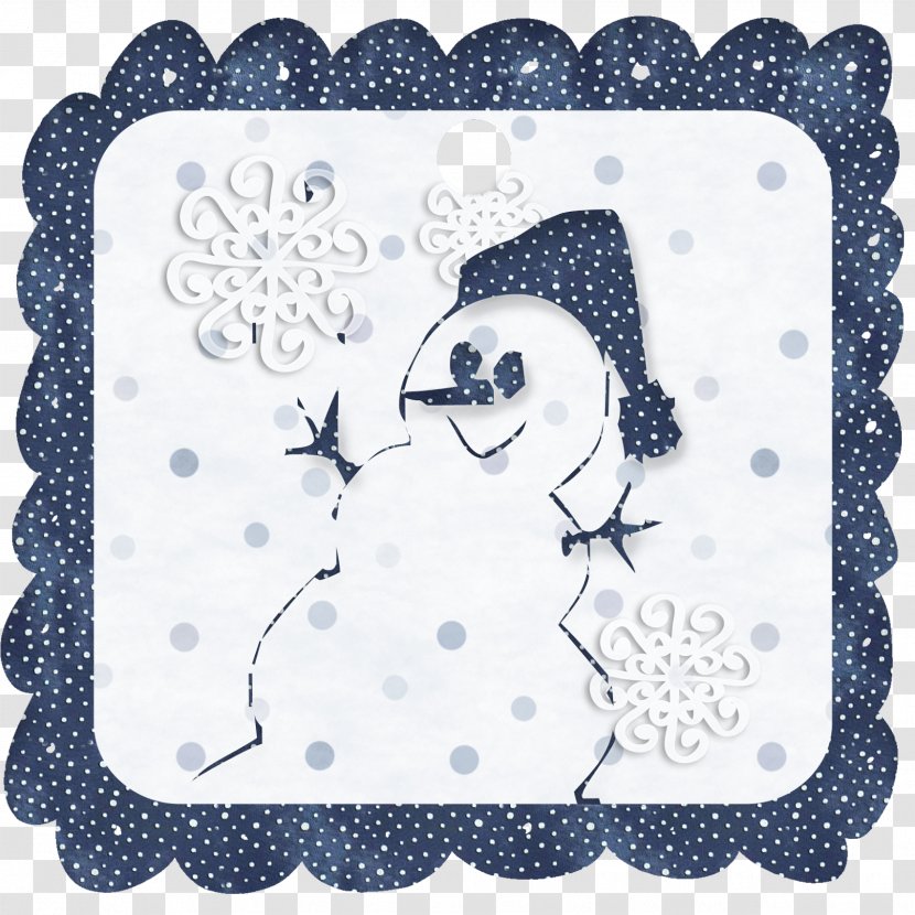 Polka Dot Patchwork Visual Arts Product Animal - Blue - PartyLite Snowman Family Transparent PNG