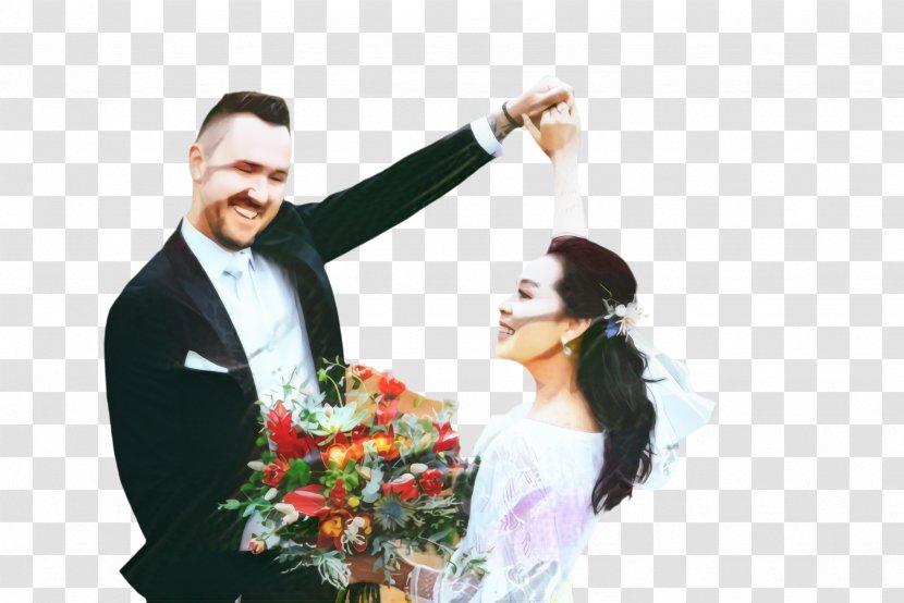 Bride And Groom - Couple - Bouquet Suit Transparent PNG
