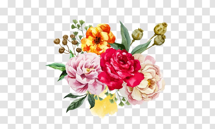 Floral Design Watercolor Painting Flower - Drawing Transparent PNG