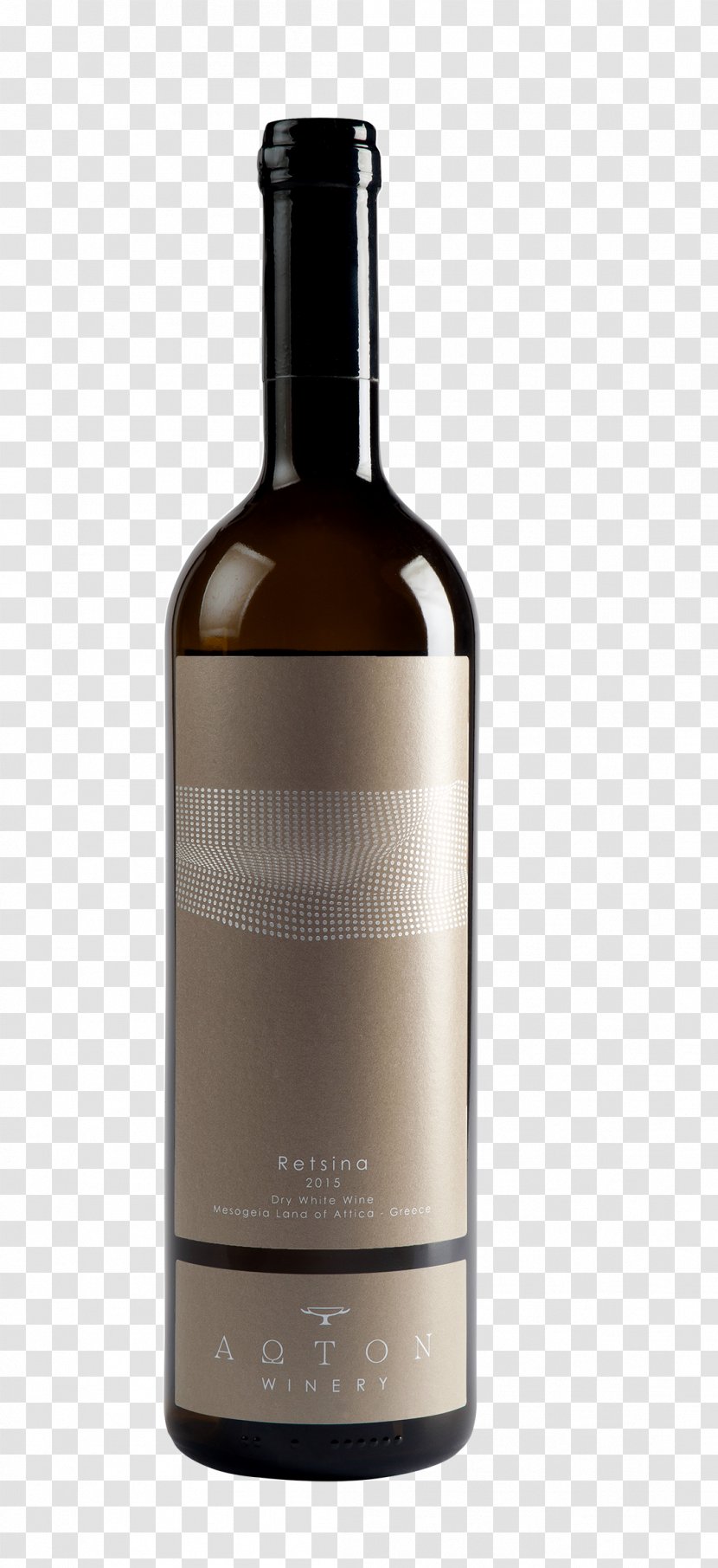 ΑΩΤΟΝ Winery / Aoton Retsina Rhoditis Savatiano - White Wine Transparent PNG