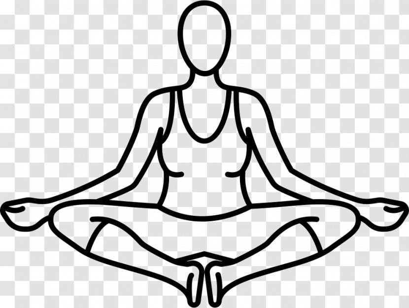 Vejlø Ølejr Meditation Yoga Mindfulness Lotus Position - Line Art Transparent PNG