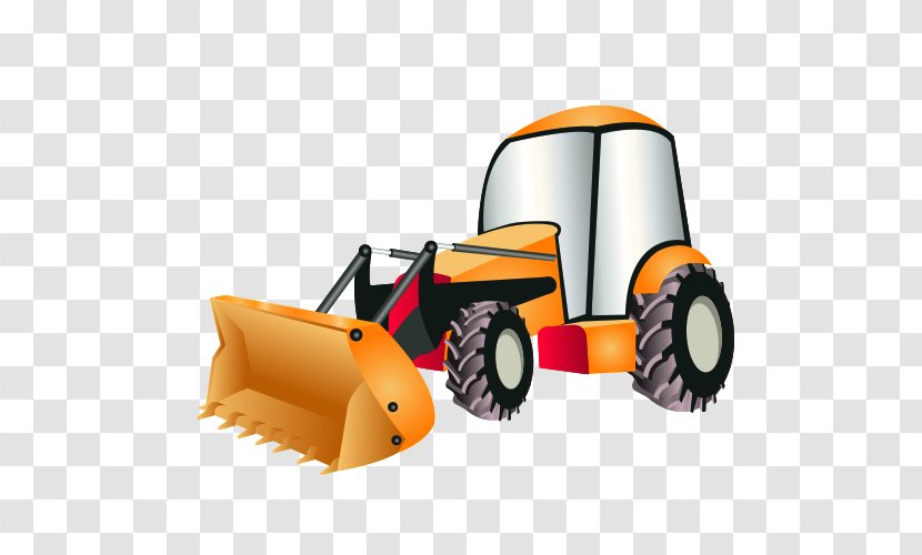 Tractor Icon - Architectural Engineering - Cartoon Bulldozer Transparent PNG