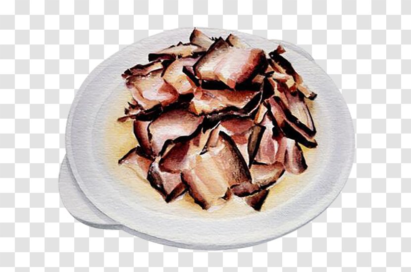 Ham Bacon Prosciutto Food - Hand-painted FoodBacon Transparent PNG