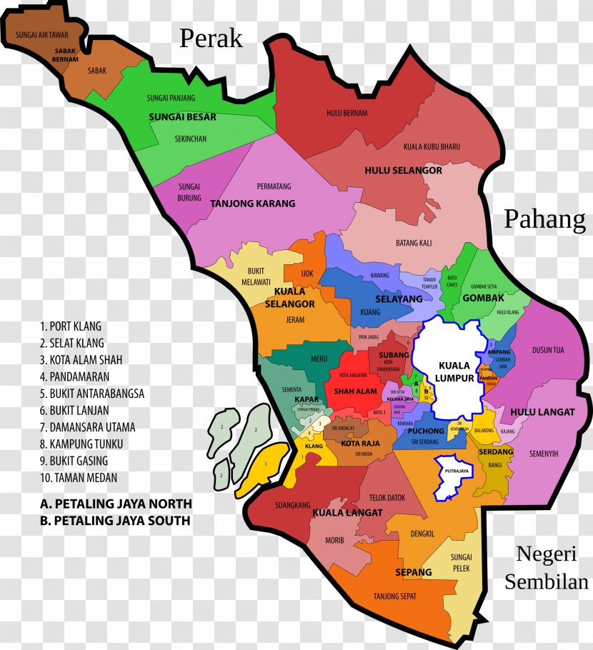 Selangor State Election, 2018 Map Electoral District Clip Art - Area Transparent PNG