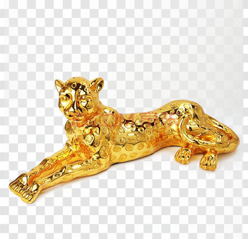 Cheetah Leopard Cat Icon - Gold Transparent PNG