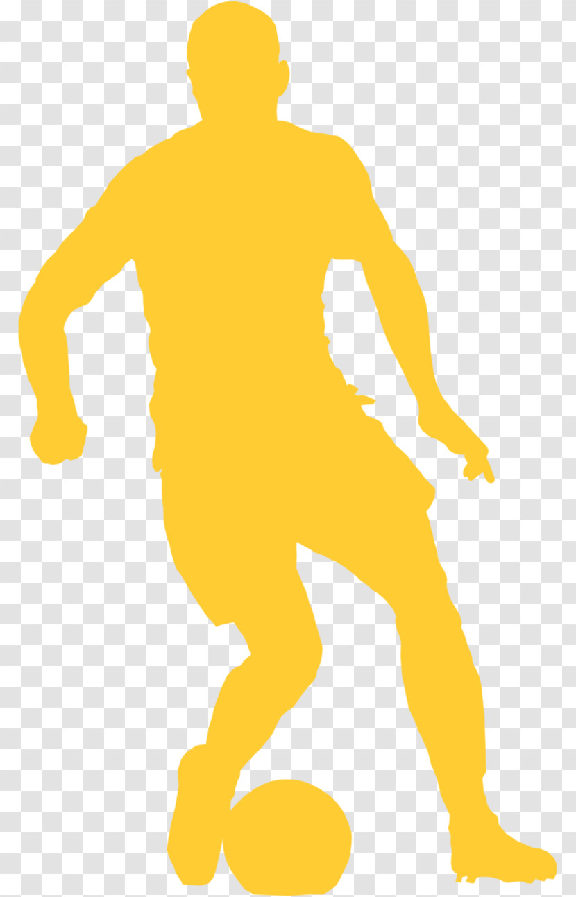 Yellow Standing Silhouette Recreation Transparent PNG