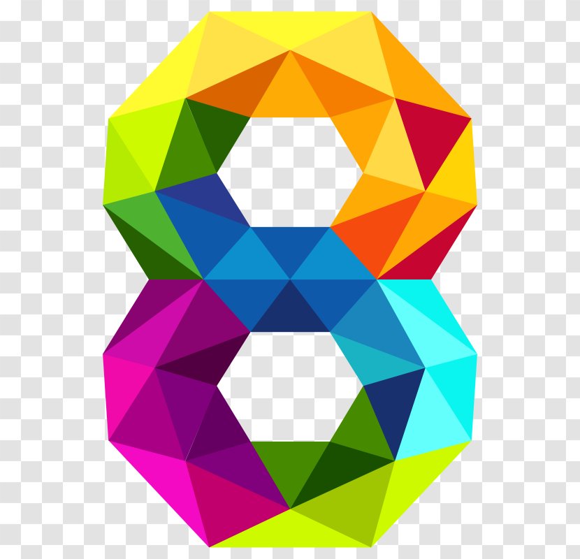 Clip Art Number Triangle Image - Triangular Transparent PNG