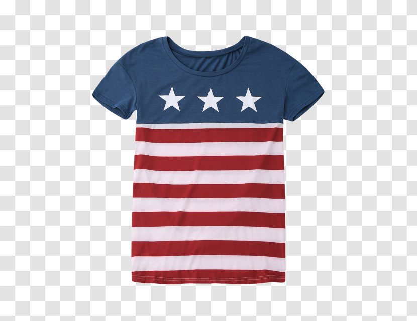 T-shirt Flag Of The United States Collar - Cartoon Transparent PNG