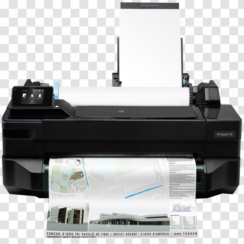 Hewlett-Packard Wide-format Printer HP DesignJet T120 Inkjet Printing - Ink - Hewlett-packard Transparent PNG