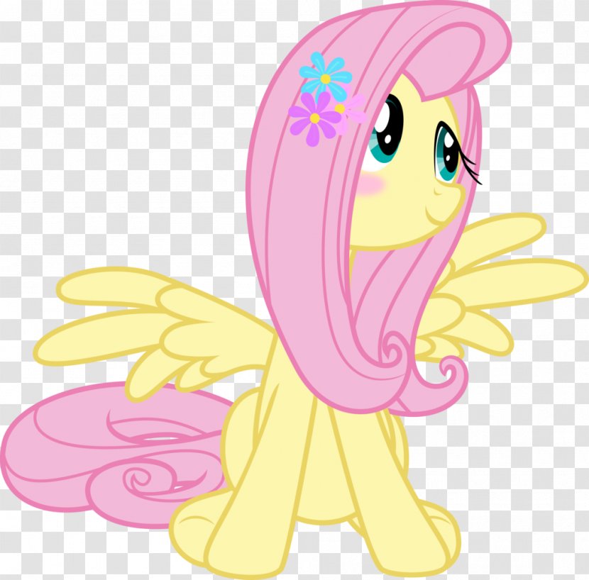 Fluttershy Rarity Pony Blushing Applejack - Flower - My Little Friendship Is Magic Transparent PNG