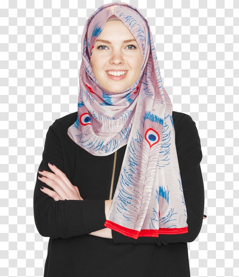 Hijab Designer Shawl Art - Stole Transparent PNG