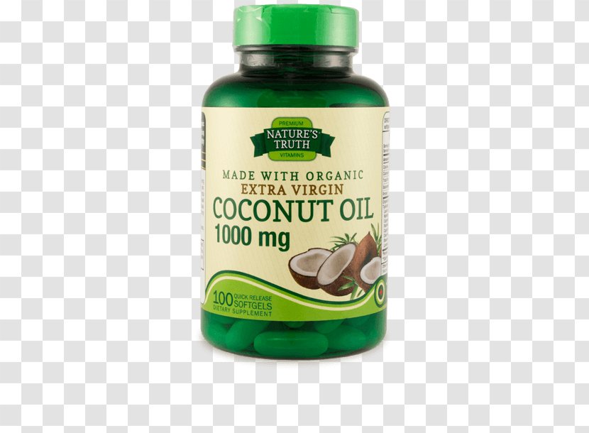 Coconut Oil Organic Food Health - Acid Gras Omega3 - Virgin Transparent PNG