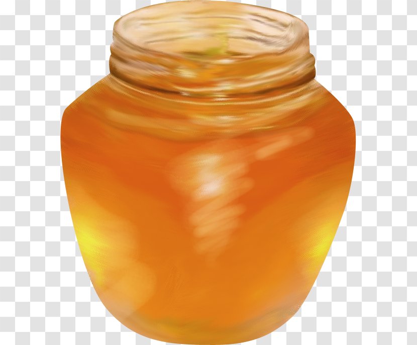 Honey Clip Art Bee Jar - Honeycomb Transparent PNG