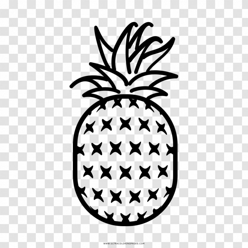 Drawing Coloring Book Pineapple Black And White - Symbol Transparent PNG