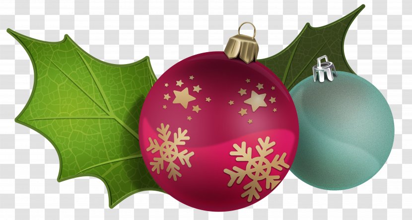 Christmas Decoration Ornament Mistletoe - Garland - Balls With Clipart Image Transparent PNG