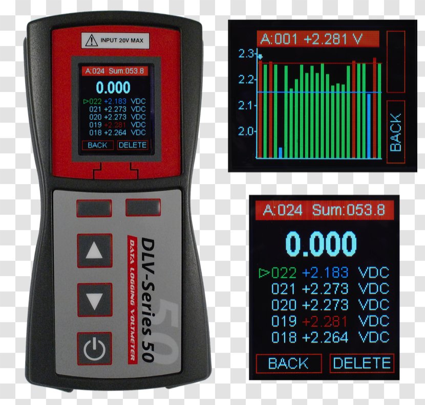 Battery Tester Voltmeter Data Logger Measuring Instrument Electronics Transparent PNG