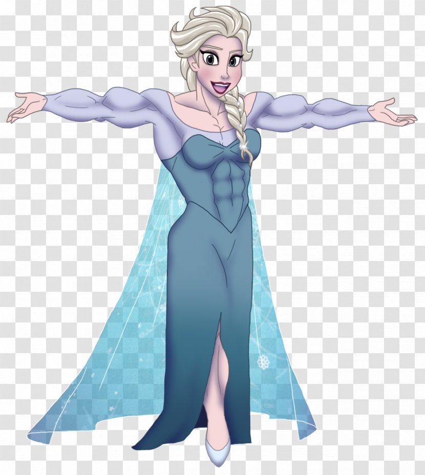 Elsa Anna Frozen Muscle Homo Sapiens - Silhouette Transparent PNG