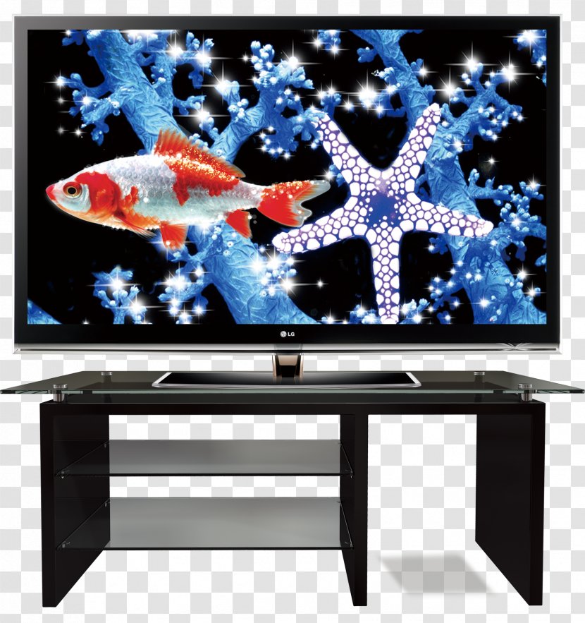 LG Electronics Television Set Corp LED-backlit LCD - Lcd - TV And The Table Where Is Placed Transparent PNG